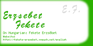 erzsebet fekete business card